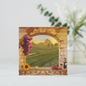 Uitnodiging tot weddenschappen uit de wijnbouw op  (Staand voorkant)