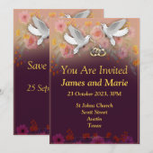 Uitnodiging tot weddenschappen van legant, duiven  (Voorkant / Achterkant)