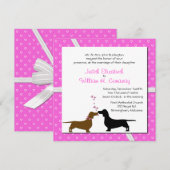 Uitnodiging tot weddenschappen via Whimsical Dachs (Voorkant / Achterkant)