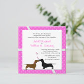 Uitnodiging tot weddenschappen via Whimsical Dachs (Staand voorkant)