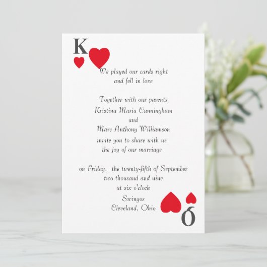 Uitnodiging tot weduwen en koninginnen (Staand voorkant)