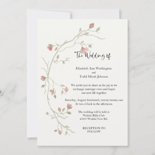 Uitnodiging tot weduwen en Waterverf van Blinzen (Voorkant)