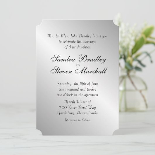 Uitnodiging tot weduwen en weddenschappen (Staand voorkant)