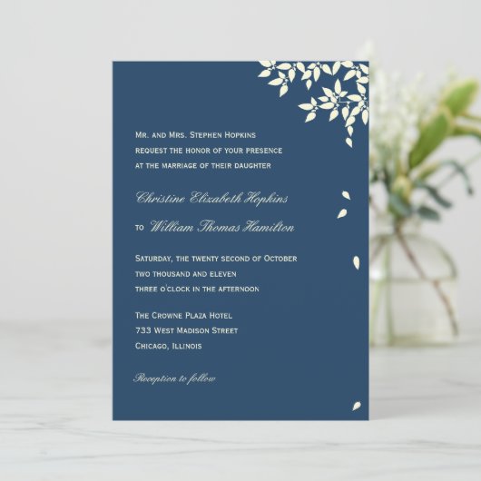 Uitnodiging tot weduwen met afdalende bladeren (ma (Staand voorkant)