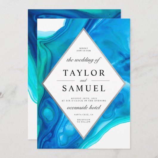 Uitnodiging tot weduwen op Etheral Wave Beach (Voorkant / Achterkant)