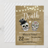 Uitnodiging tot weduwen op Vrijgezellenfeest (Voorkant / Achterkant)