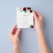 Uitnodiging tot weduwen Rood rozen Klassiek Flyer (Hand)