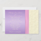 Uitnodiging tot weduwen, roze en ivoor (Achterkant)