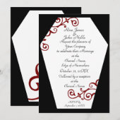 Uitnodiging tot weduwen van Keranda Ivory (Rode) (Voorkant / Achterkant)