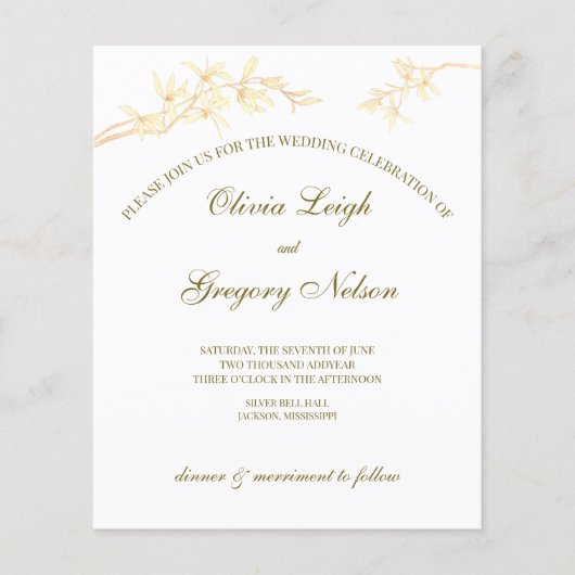 Uitnodiging tot weduwen zonder tijdloze bloeding (Voorkant)