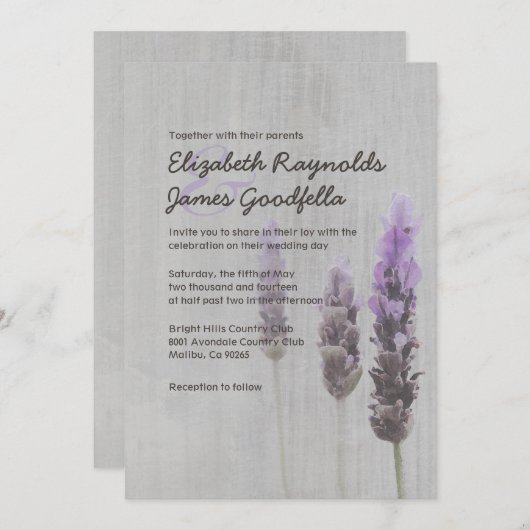  uitnodiging tot weduwschap (Voorkant / Achterkant)