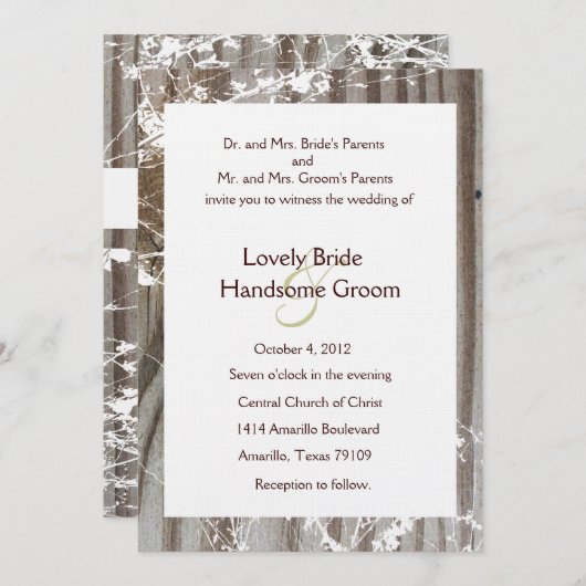 Uitnodiging tot weduwschap (Voorkant / Achterkant)