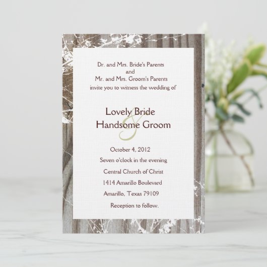 Uitnodiging tot weduwschap (Staand voorkant)