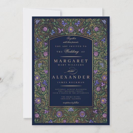 Uitnodiging tot weduwschap aan de rand / Faux Gold (Voorkant)