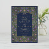 Uitnodiging tot weduwschap aan de rand / Faux Gold (Staand voorkant)