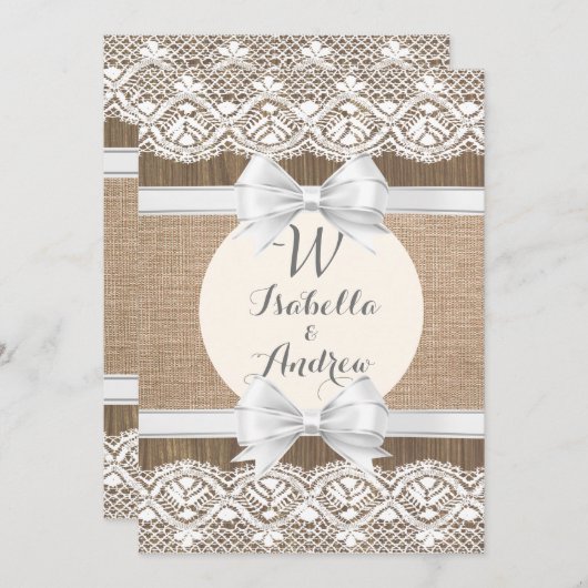 Uitnodiging tot weduwschap in het Rustische land B (Voorkant / Achterkant)