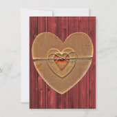 Uitnodiging tot weduwschap in Rustic Country Heart (Achterkant)