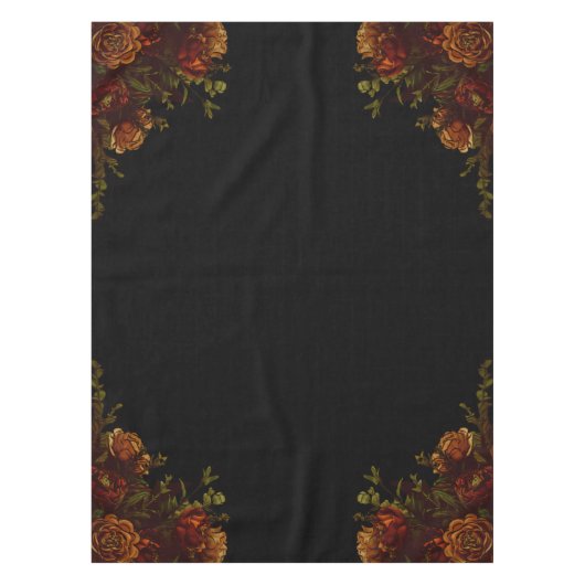 Uitnodiging tot weduwschap in Rustisch Sinaasappel Tafelkleed (Voorkant)