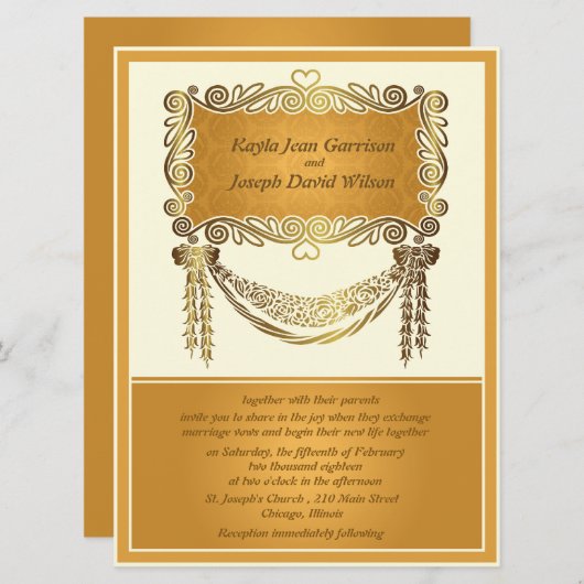 Uitnodiging tot weduwschap met 6,5 x 8,75 inch (Voorkant / Achterkant)