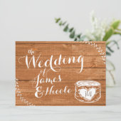 Uitnodiging tot weduwschap met bijtende eik (Staand voorkant)