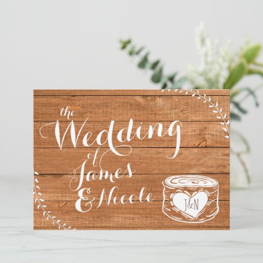 Uitnodiging tot weduwschap met bijtende eik (Staand voorkant)