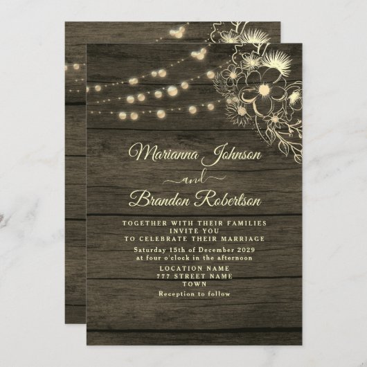 Uitnodiging tot weduwschap met bijtende tong en to (Voorkant / Achterkant)