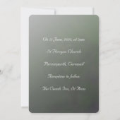 Uitnodiging tot weduwschap met Bright Gele Tulp Fl (Achterkant)