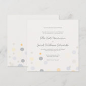 uitnodiging tot weduwschap met Champagne Bubbles (Voorkant / Achterkant)