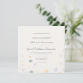 uitnodiging tot weduwschap met Champagne Bubbles (Staand voorkant)