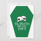 Uitnodiging tot weduwschap met Coffin (Green) (Achterkant)