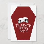 Uitnodiging tot weduwschap met Coffin (Red) (Achterkant)