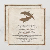 Uitnodiging tot weduwschap met dolfijnen (Voorkant / Achterkant)