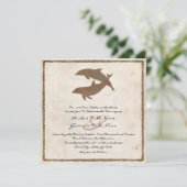 Uitnodiging tot weduwschap met dolfijnen (Staand voorkant)