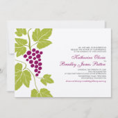 Uitnodiging tot weduwschap met druiven (Voorkant)