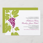 Uitnodiging tot weduwschap met druiven (Voorkant / Achterkant)