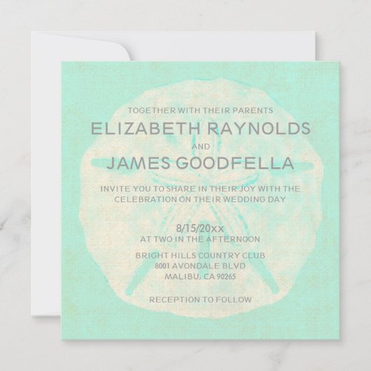  uitnodiging tot weduwschap met een dollar en een  (Voorkant)