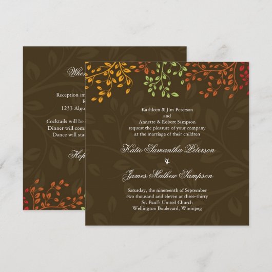 Uitnodiging tot weduwschap met een flinke kogel (Voorkant / Achterkant)