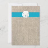 Uitnodiging tot weduwschap met een zanddollar - Ma (Achterkant)