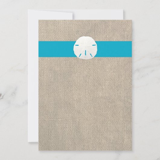 Uitnodiging tot weduwschap met een zanddollar - Ma (Achterkant)