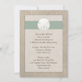 Uitnodiging tot weduwschap met een zanddollar - Pe (Voorkant)