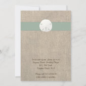 Uitnodiging tot weduwschap met een zanddollar - Pe (Achterkant)