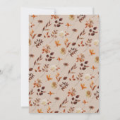 Uitnodiging tot weduwschap met Elegant Fall Leaves (Achterkant)