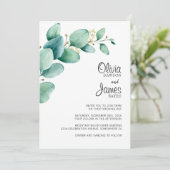 Uitnodiging tot weduwschap met eucalyptus (Staand voorkant)