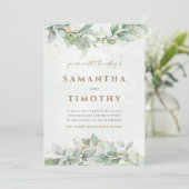 Uitnodiging tot weduwschap met Eucalyptus (Staand voorkant)