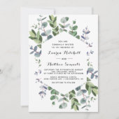 Uitnodiging tot weduwschap met Eucalyptus (Voorkant)