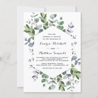 Uitnodiging tot weduwschap met Eucalyptus