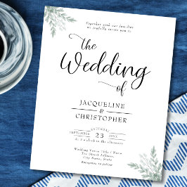 Uitnodiging tot weduwschap met Eucalyptus Flyer