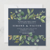 Uitnodiging tot weduwschap met Eucalyptus Grove | (Voorkant)