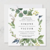 Uitnodiging tot weduwschap met Eucalyptus Grove |  (Voorkant)