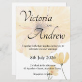 Uitnodiging tot weduwschap met Gele Vloer (Voorkant / Achterkant)